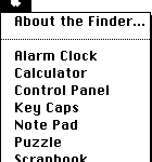 Program Menu Mac OS 1.1