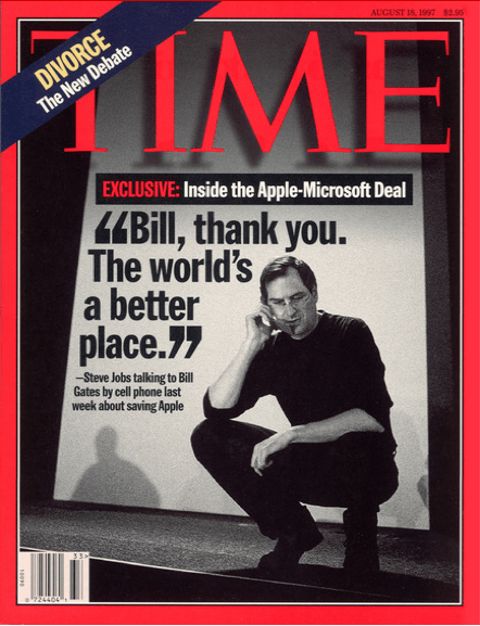 Time Cover Steve Jobs - 1997: Inside the Apple-Microsoft Deal