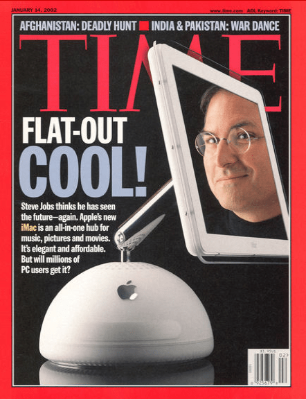 Time Cover Steve Jobs - 2002: Flat-Out Cool!