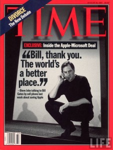 "Bill, thank you" - Steve Jobs on the cover of Time Magazine