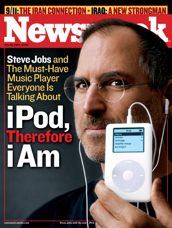 Steve Jobs and iPod on the cover of Newsweek