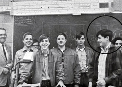 Steve Jobs (circled) at Homestead High School Electronics Club