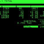 A screenshot of Visicalc