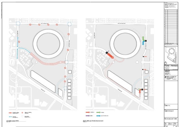 Traffic planning - Apple Campus 2 - © Apple Inc. - Foster + Partners