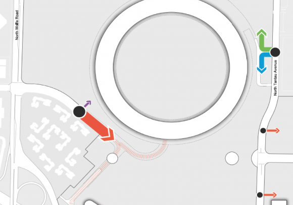 Traffic planning - Apple Campus 2 - © Apple Inc. - Foster + Partners