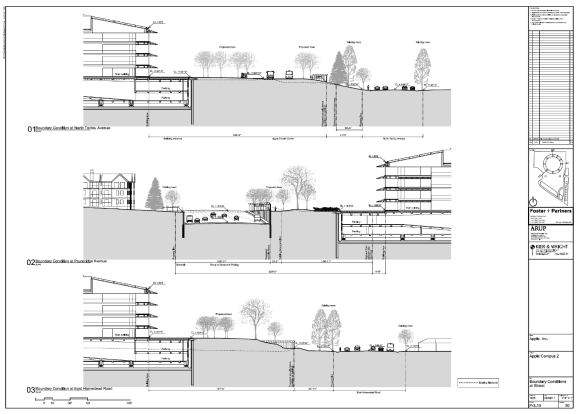 Apple Campus 2 - Profile Main Building- © Apple Inc. - Foster + Partners