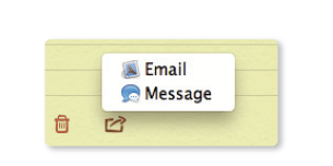 Notes - Share button