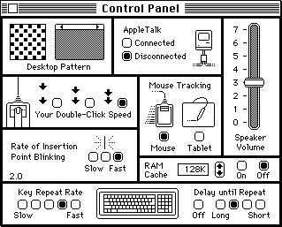 control panal for the mac control panal for the mac