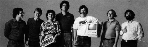 Bright engineers: Andy Hertzfeld, Chris Espinosa, Joanna Hoffman, George Crow, Bill Atkinson, Burrell Smith and Jerry Mannock