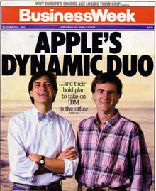 Steve Jobs and John Sculley on the Cover of Business Week (Nov. 1984)