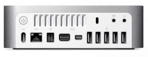 Mac mini backside (March 2009)