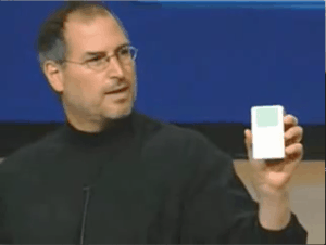 Steve Jobs launches the firs iPod (2001)