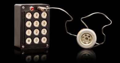 Close up of the blue box